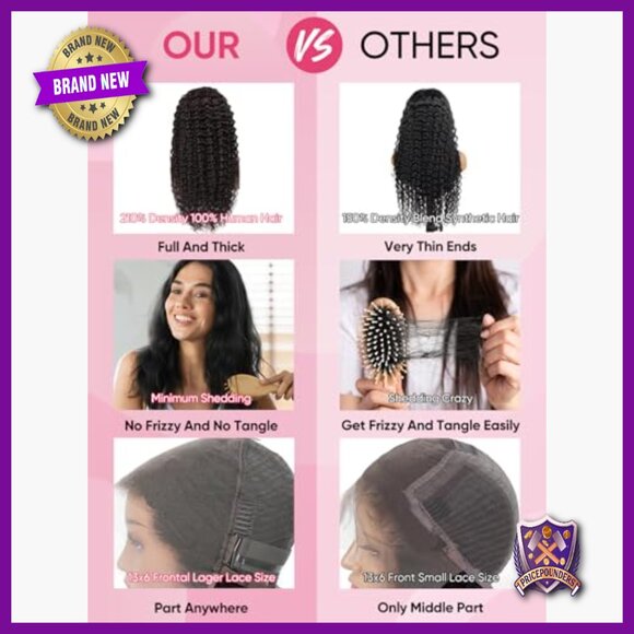 30 Inch 13x6 Water Wave Lace Front Wig Human Hair 210% Density Wet Wavy main image 6